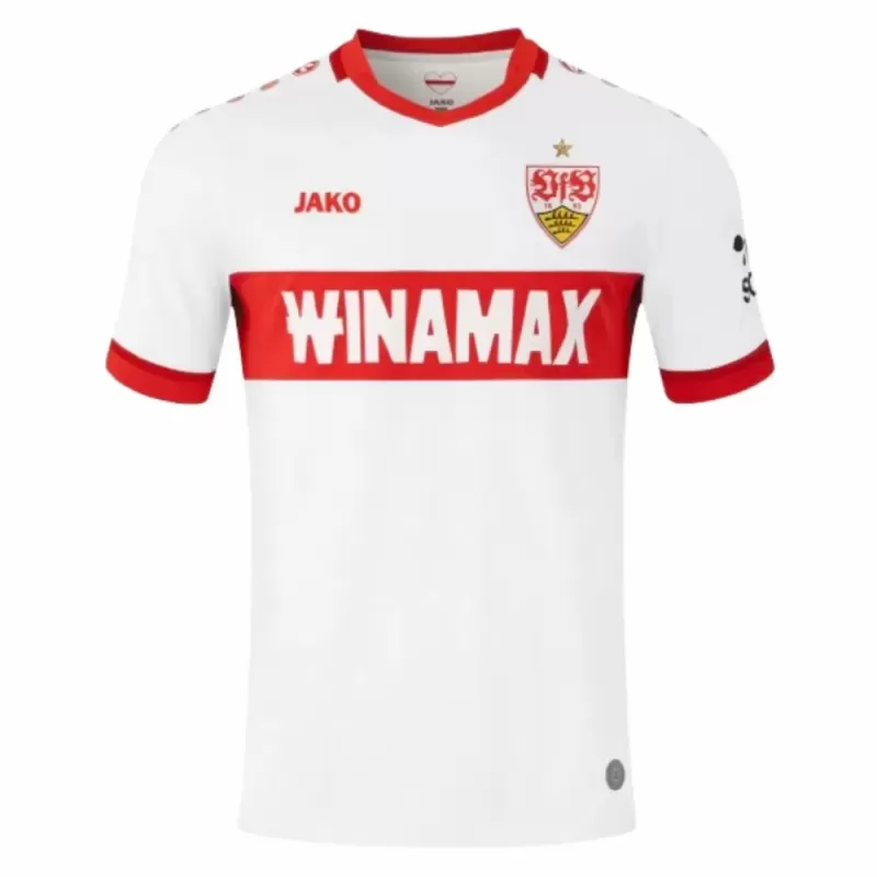 2024 2025 VfB Stuttgart Mens Home Soccer Jersey White Chest Ring 2024 2025 VfB Stuttgart Mens Home Soccer Jersey White Chest Ring