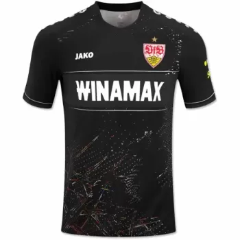 2024 2025 VfB Stuttgart Mens Third Soccer Jersey Black Grey