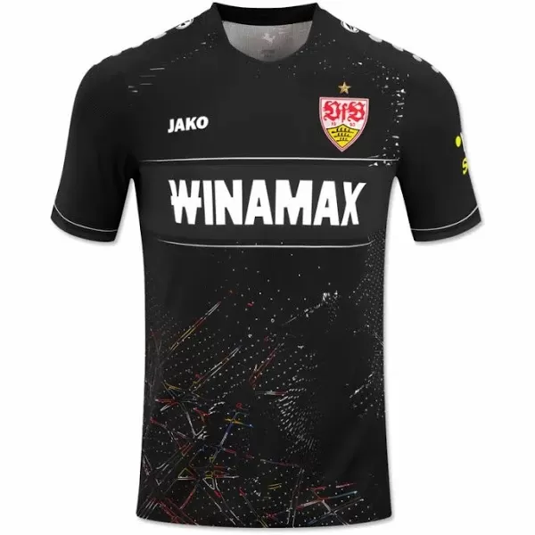 2024 2025 VfB Stuttgart Mens Third Soccer Jersey Black Grey 2024 2025 VfB Stuttgart Mens Third Soccer Jersey Black Grey