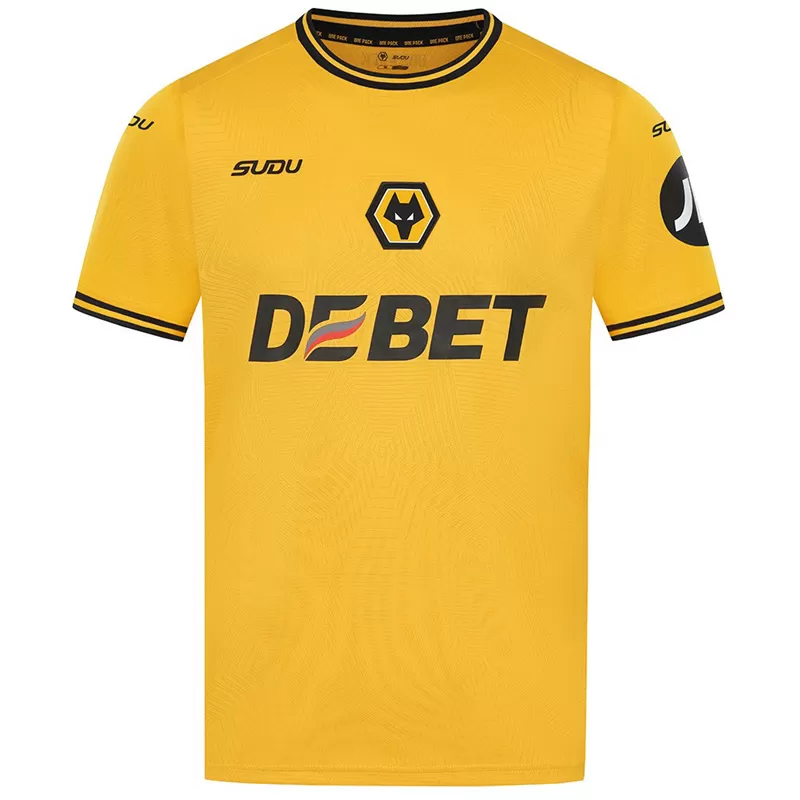 2024 2025 Wolverhampton Wanderers Mens Home Soccer Jersey Old Gold 2024 2025 Wolverhampton Wanderers Mens Home Soccer Jersey Old Gold