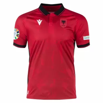 2024 Albania Mens Euro Home Jersey Red Black