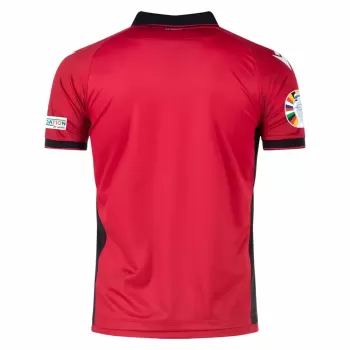 2024 Albania Mens Euro Home Jersey Red Black