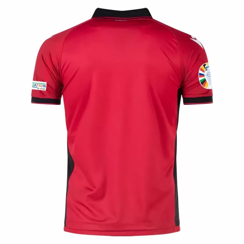 2024 Albania Mens Euro Home Jersey Red Black 2024 Albania Mens Euro Home Jersey Red Black