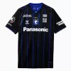 2024 Gamba Osaka Mens Home Soccer Jersey Black Blue Pinstripes