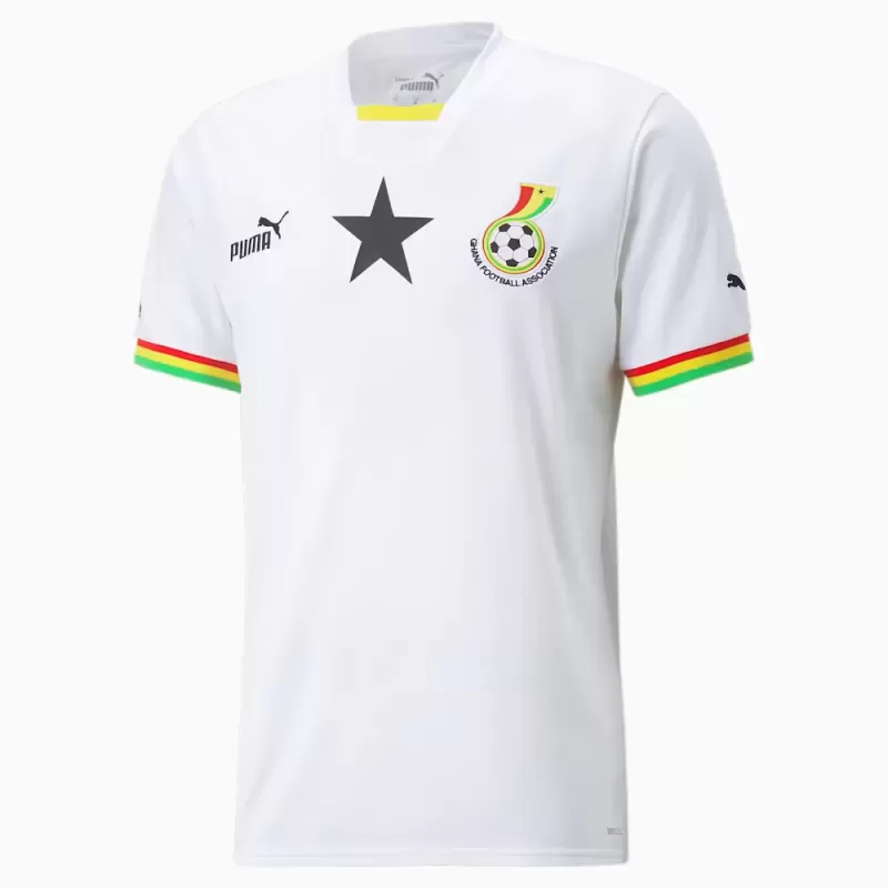 2024 Ghana Mens Home Soccer Jersey Black Star Yellow White 2024 Ghana Mens Home Soccer Jersey Black Star Yellow White