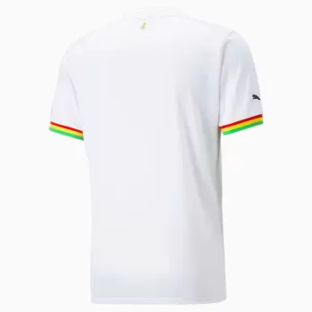 2024 Ghana Mens Home Soccer Jersey Black Star Yellow White