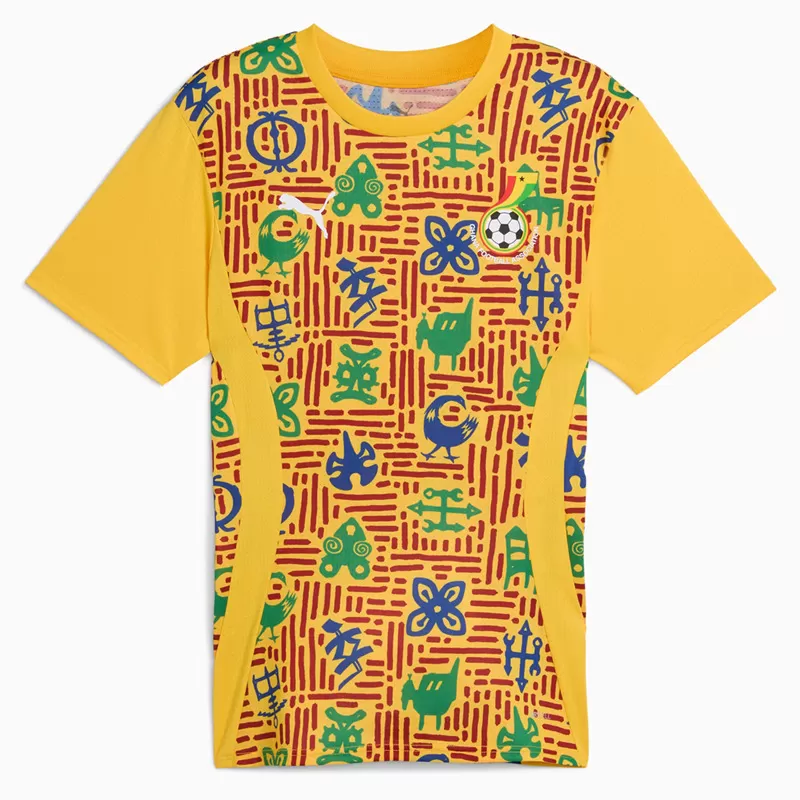 2024 Ghana Mens Pre-match Soccer Jersey Graphic Training Top