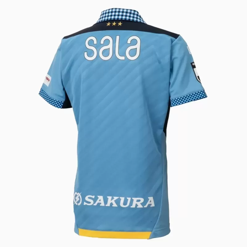 2024 Jubilo Iwata Mens Home Soccer Jersey Sky Blue Jacquard