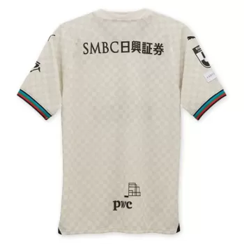 2024 Kawasaki Frontale Mens Away Soccer Jersey Cream Checkered