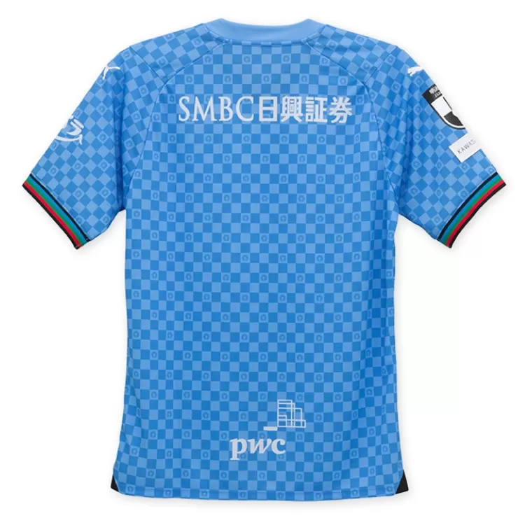 2024 Kawasaki Frontale Mens Home Soccer Jersey Blue Checkered