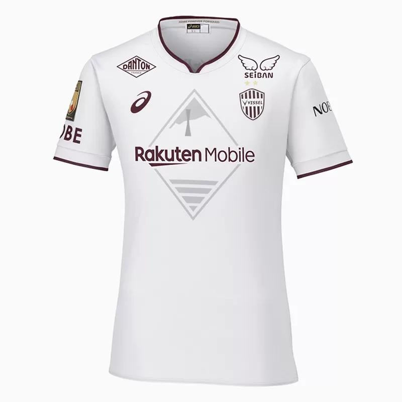 2024 Vissel Kobe Mens Away Soccer Jersey White Red