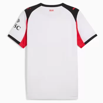 2025 2026 AC Milan Mens Away Soccer Jersey White Red Diavoletto