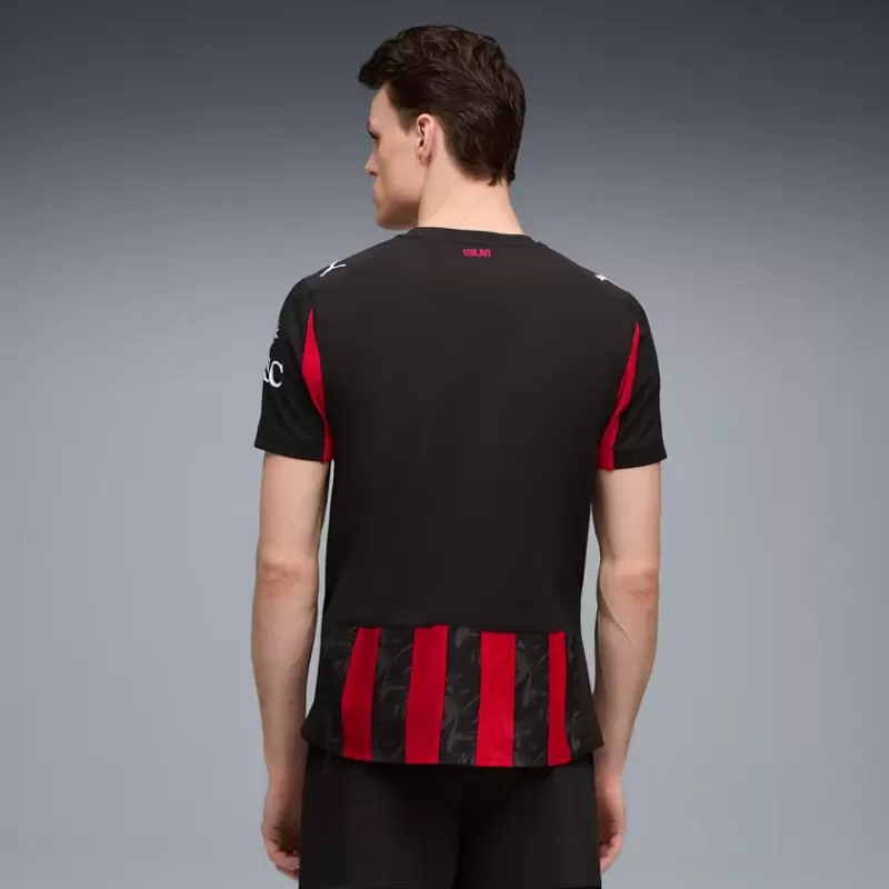 2025 2026 AC Milan Mens Home Authentic Soccer Jersey Player Version 2025 2026 AC Milan Mens Home Authentic Soccer Jersey Player Version