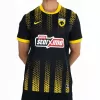 2025 2026 AEK Athens Mens Away Soccer Jersey Black Yellow