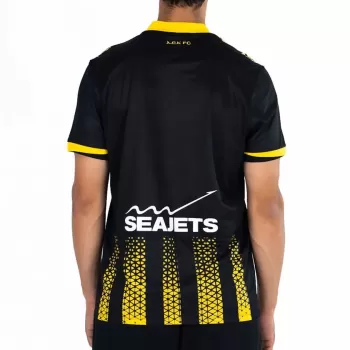 2025 2026 AEK Athens Mens Away Soccer Jersey Black Yellow