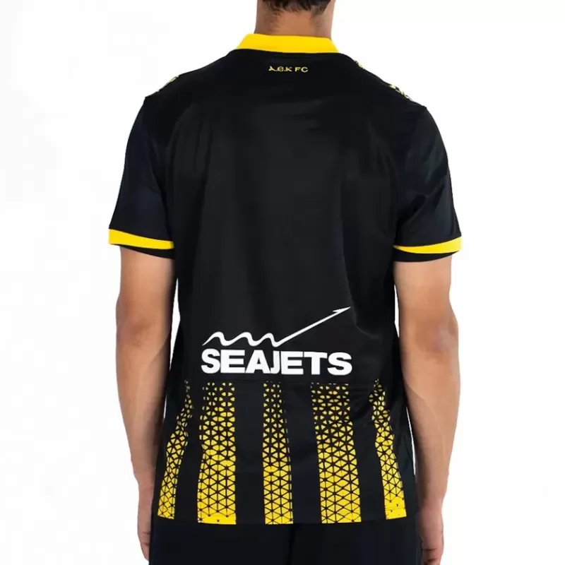 2025 2026 AEK Athens Mens Away Soccer Jersey Black Yellow 2025 2026 AEK Athens Mens Away Soccer Jersey Black Yellow