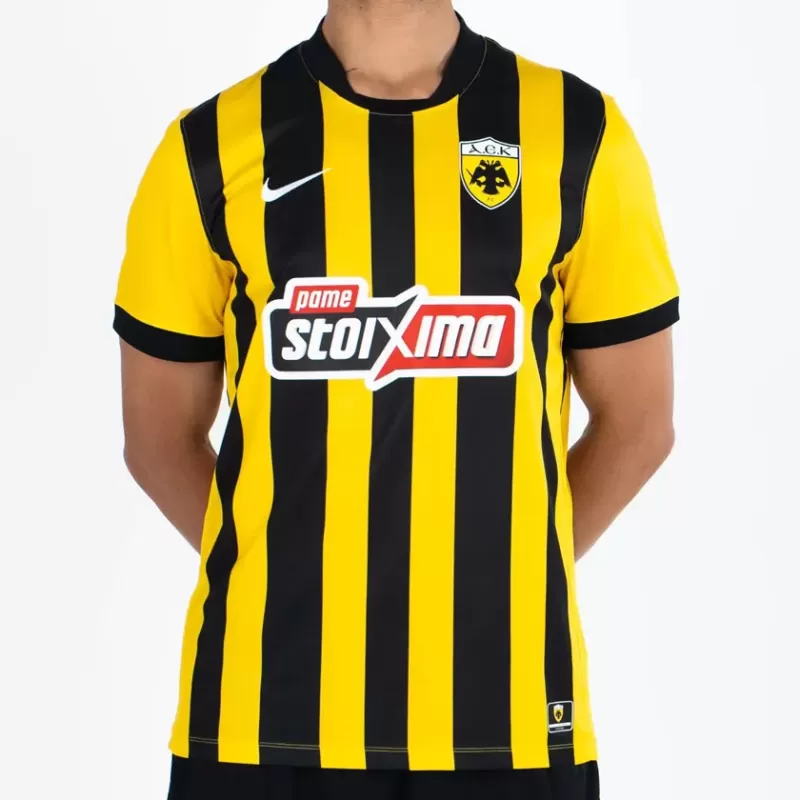 2025 2026 AEK Athens Mens Home Soccer Jersey Yellow Black 2025 2026 AEK Athens Mens Home Soccer Jersey Yellow Black