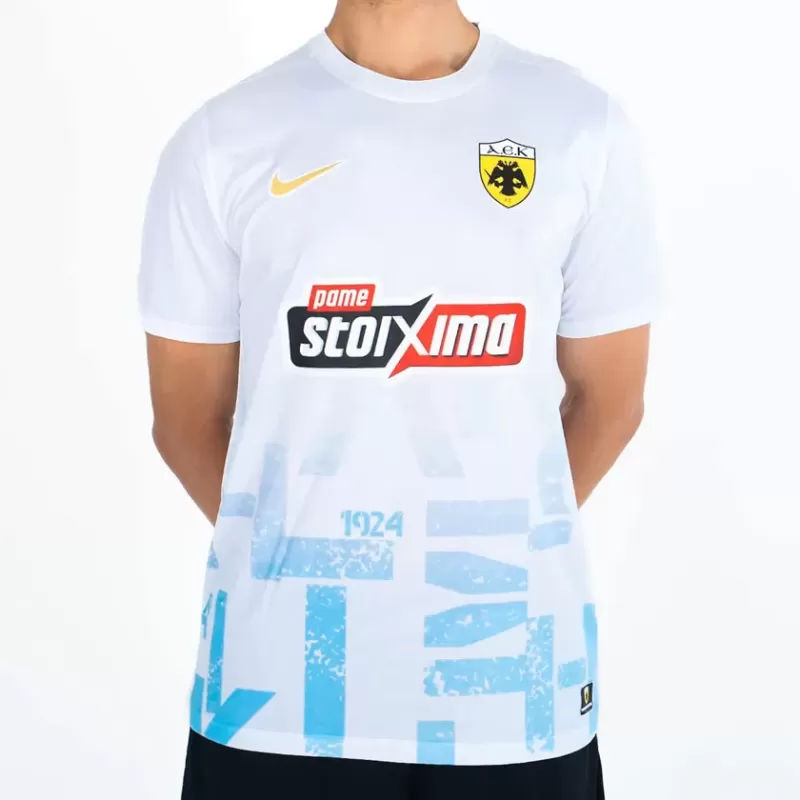 2025 2026 AEK Athens Mens Third Soccer Jersey White Yellow 2025 2026 AEK Athens Mens Third Soccer Jersey White Yellow