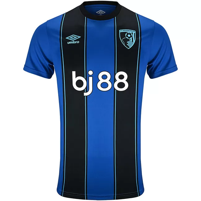 2025 2026 AFC Bournemouth Mens Away Soccer Jersey Blue Black Pinstripe 2025 2026 AFC Bournemouth Mens Away Soccer Jersey Blue Black Pinstripe