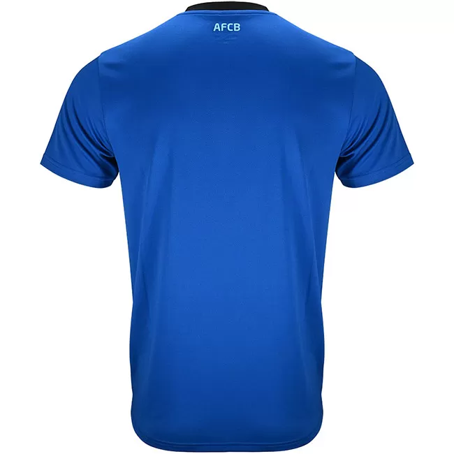 2025 2026 AFC Bournemouth Mens Away Soccer Jersey Blue Black Pinstripe 2025 2026 AFC Bournemouth Mens Away Soccer Jersey Blue Black Pinstripe