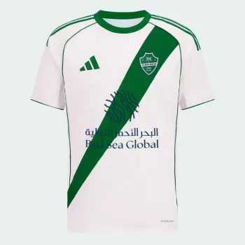 2025 2026 Al Ahli FC Mens Away Soccer Jersey White Green Palm