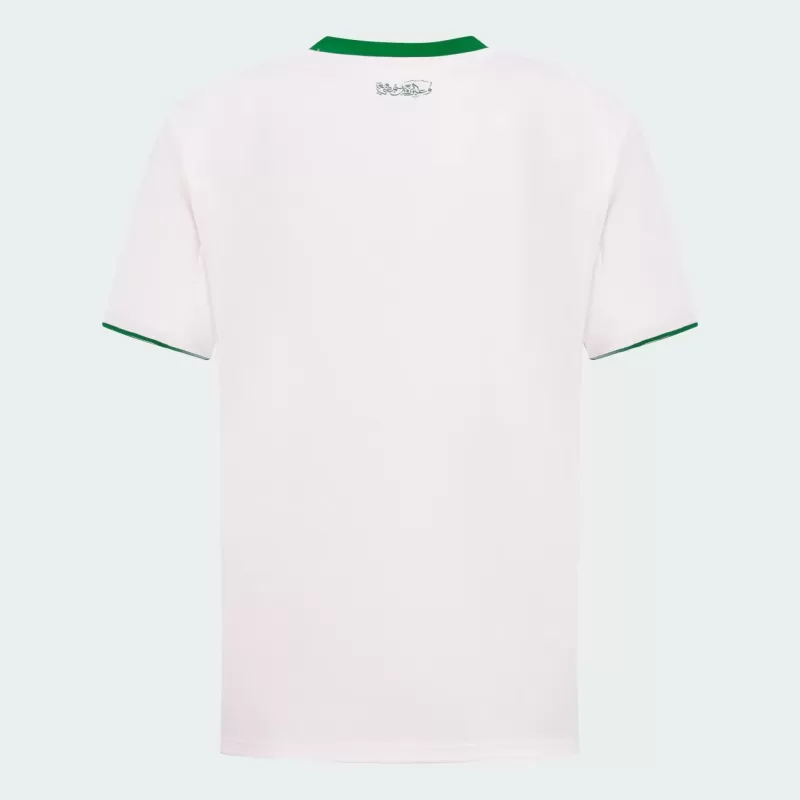 2025 2026 Al Ahli FC Mens Away Soccer Jersey White Green Palm 2025 2026 Al Ahli FC Mens Away Soccer Jersey White Green Palm