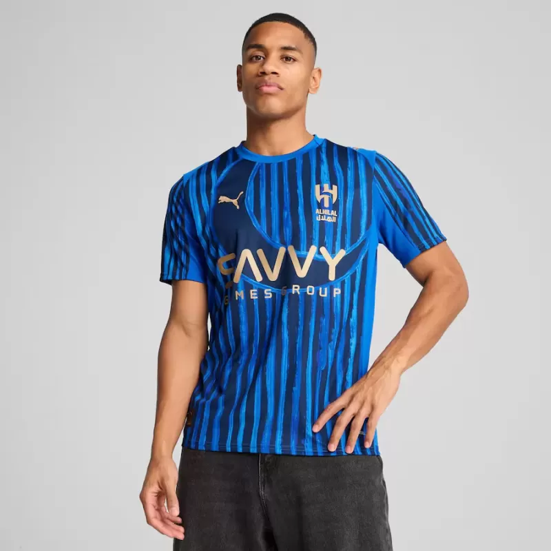 2025 2026 Al Hilal Saudi FC Mens Home Soccer Jersey Artist Collaboration 2025 2026 Al Hilal Saudi FC Mens Home Soccer Jersey Artist Collaboration