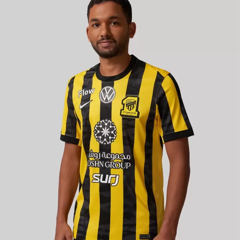 2025 2026 Al-Ittihad Club Mens Home Authentic Soccer Jersey Black Yellow 2025 2026 Al-Ittihad Club Mens Home Authentic Soccer Jersey Black Yellow