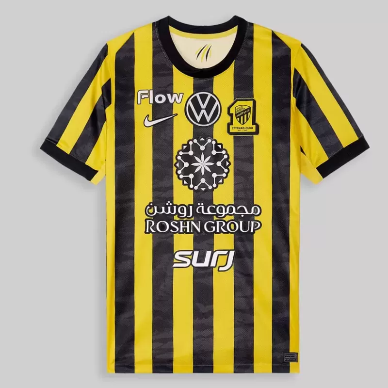 2025 2026 Al-Ittihad Club Mens Home Soccer Jersey Black Yellow 2025 2026 Al-Ittihad Club Mens Home Soccer Jersey Black Yellow