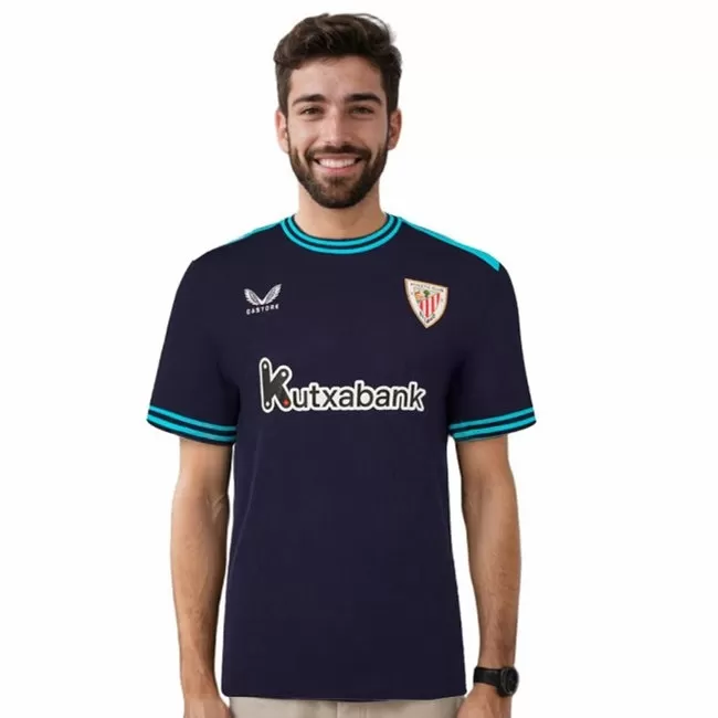 2025 2026 Athletic Club Mens Away Soccer Jersey White Turquoise 2025 2026 Athletic Club Mens Away Soccer Jersey White Turquoise