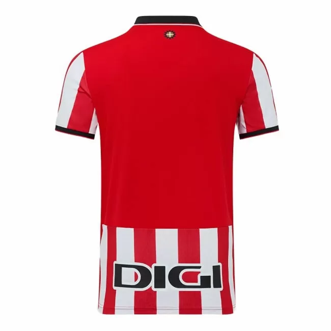 2025 2026 Athletic Club Mens Home Soccer Jersey Red White Pique 2025 2026 Athletic Club Mens Home Soccer Jersey Red White Pique