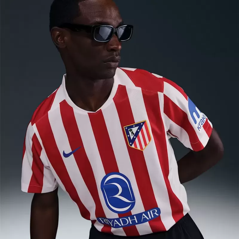 2025 2026 Atlético de Madrid Mens Home Authentic Soccer Jersey Player Version
