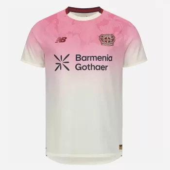 2025 2026 Bayer 04 Leverkusen Mens Away Soccer Jersey White Pink