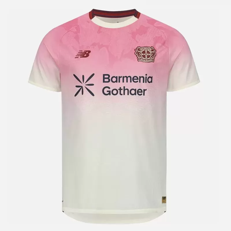 2025 2026 Bayer 04 Leverkusen Mens Away Soccer Jersey White Pink
