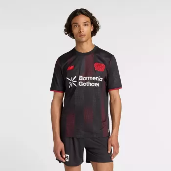 2025 2026 Bayer 04 Leverkusen Mens Home Soccer Jersey Black Red