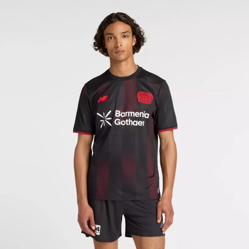2025 2026 Bayer 04 Leverkusen Mens Home Soccer Jersey Black Red 2025 2026 Bayer 04 Leverkusen Mens Home Soccer Jersey Black Red