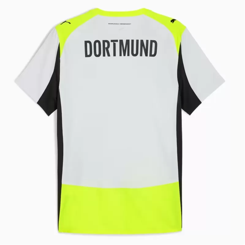 2025 2026 Borussia Dortmund Mens Away Soccer Jersey Loud Yellow Black