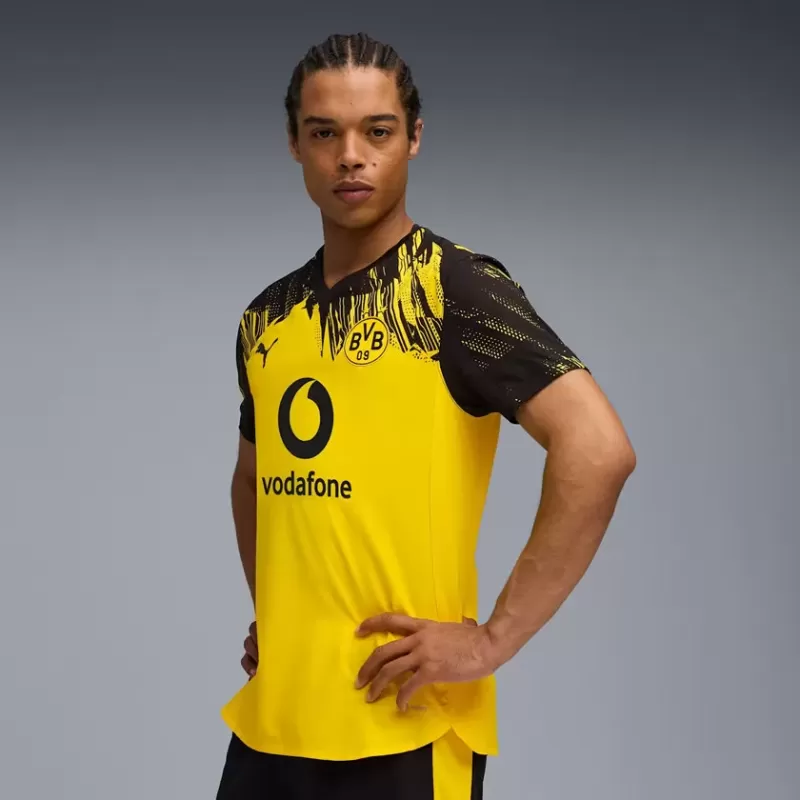 2025 2026 Borussia Dortmund Mens Home Authentic Soccer Jersey Player Version