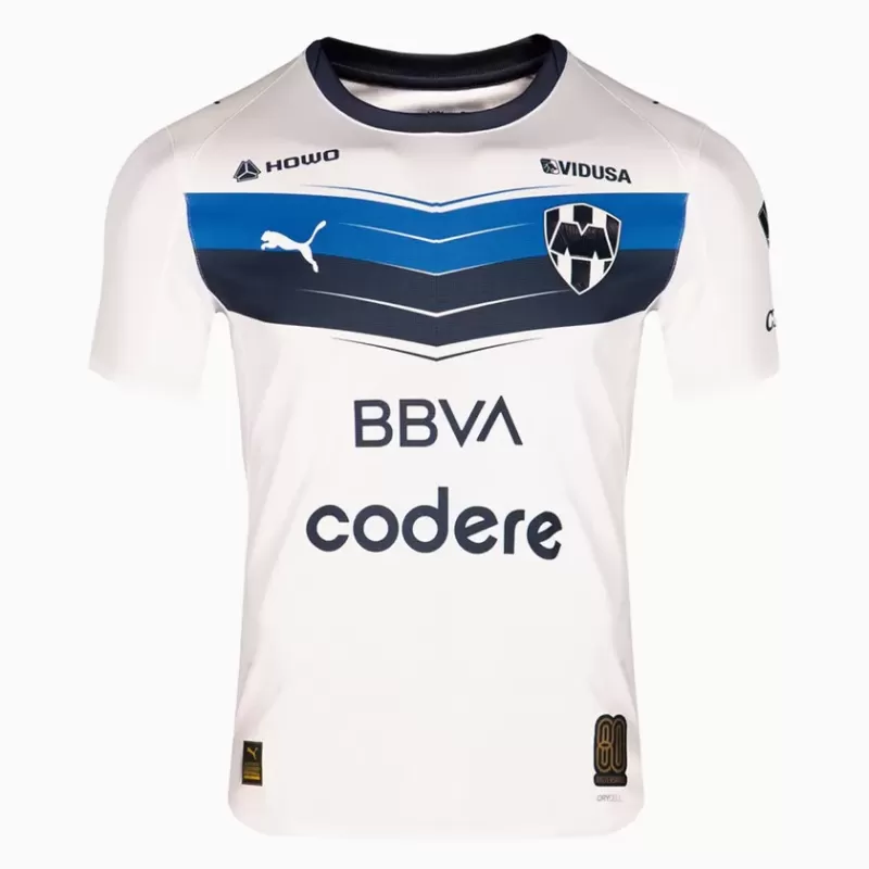 2025 2026 CF Monterrey Mens Away Soccer Jersey Blue Black Chevron 2025 2026 CF Monterrey Mens Away Soccer Jersey Blue Black Chevron