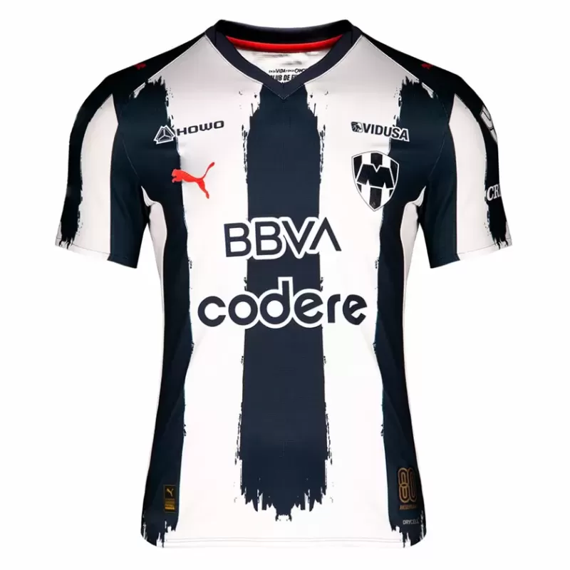 2025 2026 CF Monterrey Mens Home Soccer Jersey Blue White Stripes 2025 2026 CF Monterrey Mens Home Soccer Jersey Blue White Stripes