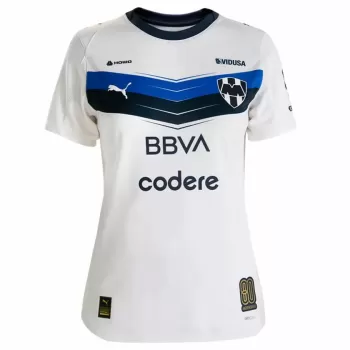 2025 2026 CF Monterrey Womens Away Soccer Jersey Blue Black Chevron