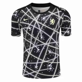 2025 2026 Chelsea Mens Academy Pro Pre Match Soccer Jersey Black Gold