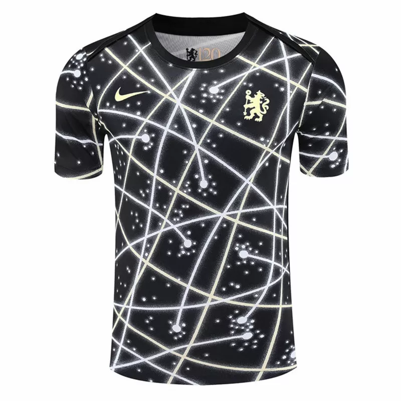 2025 2026 Chelsea Mens Academy Pro Pre Match Soccer Jersey Black Gold