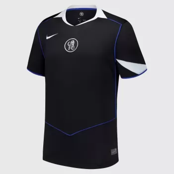 2025 2026 Chelsea Mens Third Soccer Jersey Black Silver