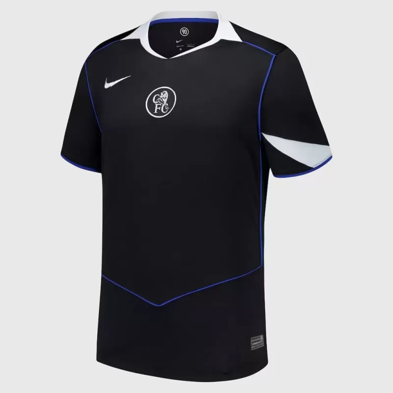 2025 2026 Chelsea Mens Third Soccer Jersey Black Silver 2025 2026 Chelsea Mens Third Soccer Jersey Black Silver