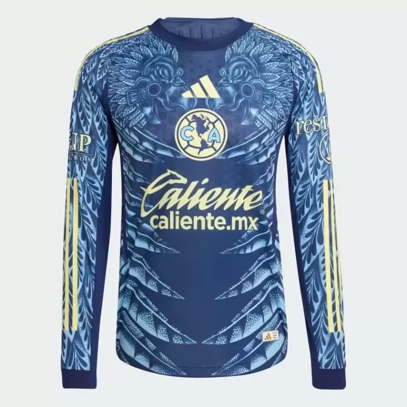 2025 2026 Club America Mens Away Long Sleeve Soccer Jersey Navy 2025 2026 Club America Mens Away Long Sleeve Soccer Jersey Navy