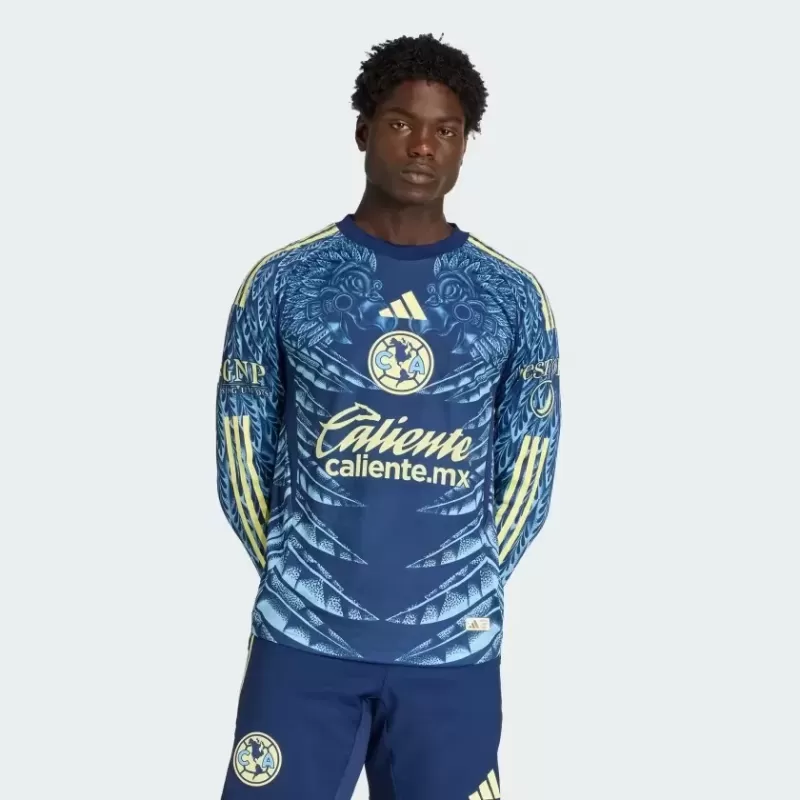 2025 2026 Club America Mens Away Long Sleeve Soccer Jersey Navy 2025 2026 Club America Mens Away Long Sleeve Soccer Jersey Navy