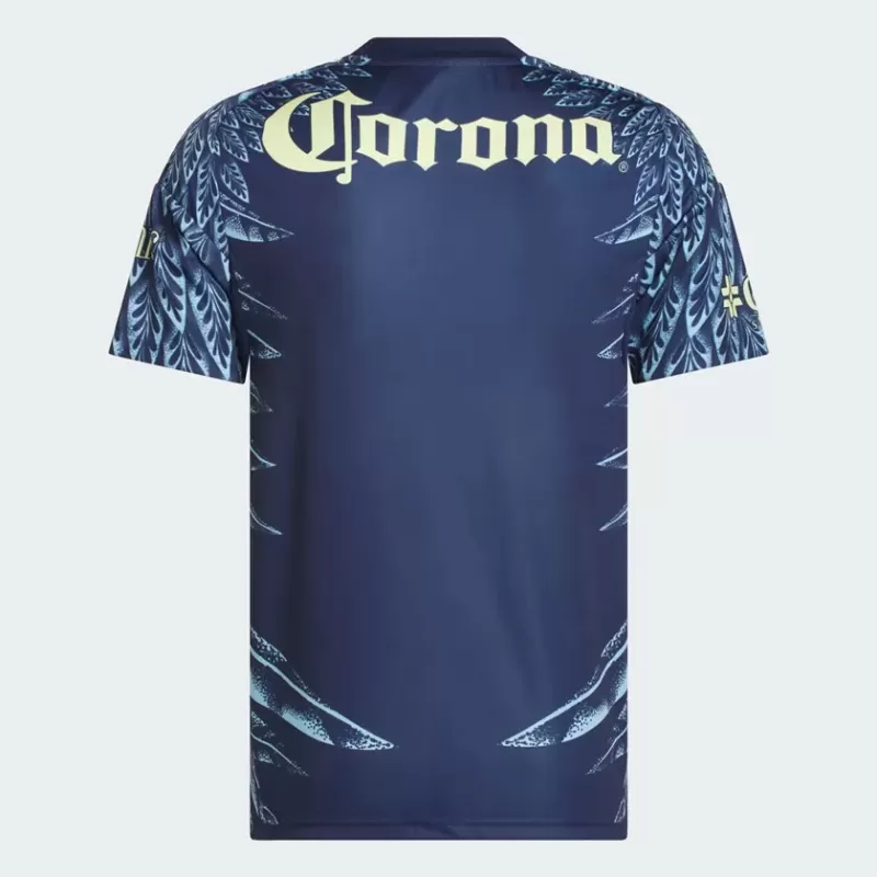 2025 2026 Club America Mens Away Soccer Jersey Navy Eagle Feather 2025 2026 Club America Mens Away Soccer Jersey Navy Eagle Feather