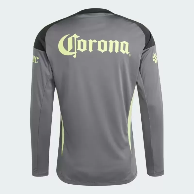 2025 2026 Club America Mens Goalkeeper Long Sleeve Soccer Jersey Grey 2025 2026 Club America Mens Goalkeeper Long Sleeve Soccer Jersey Grey