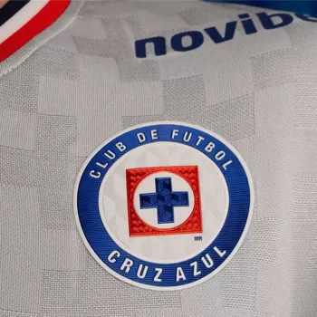 2025 2026 Cruz Azul Mens Away Soccer Jersey Grey Cross Pattern